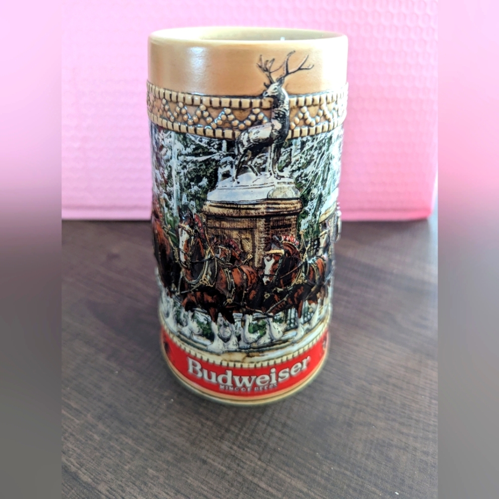 Budweiser Beer Stein with Stag and Horses